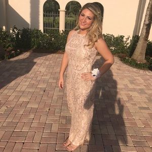 Chanpaine studded prom dress